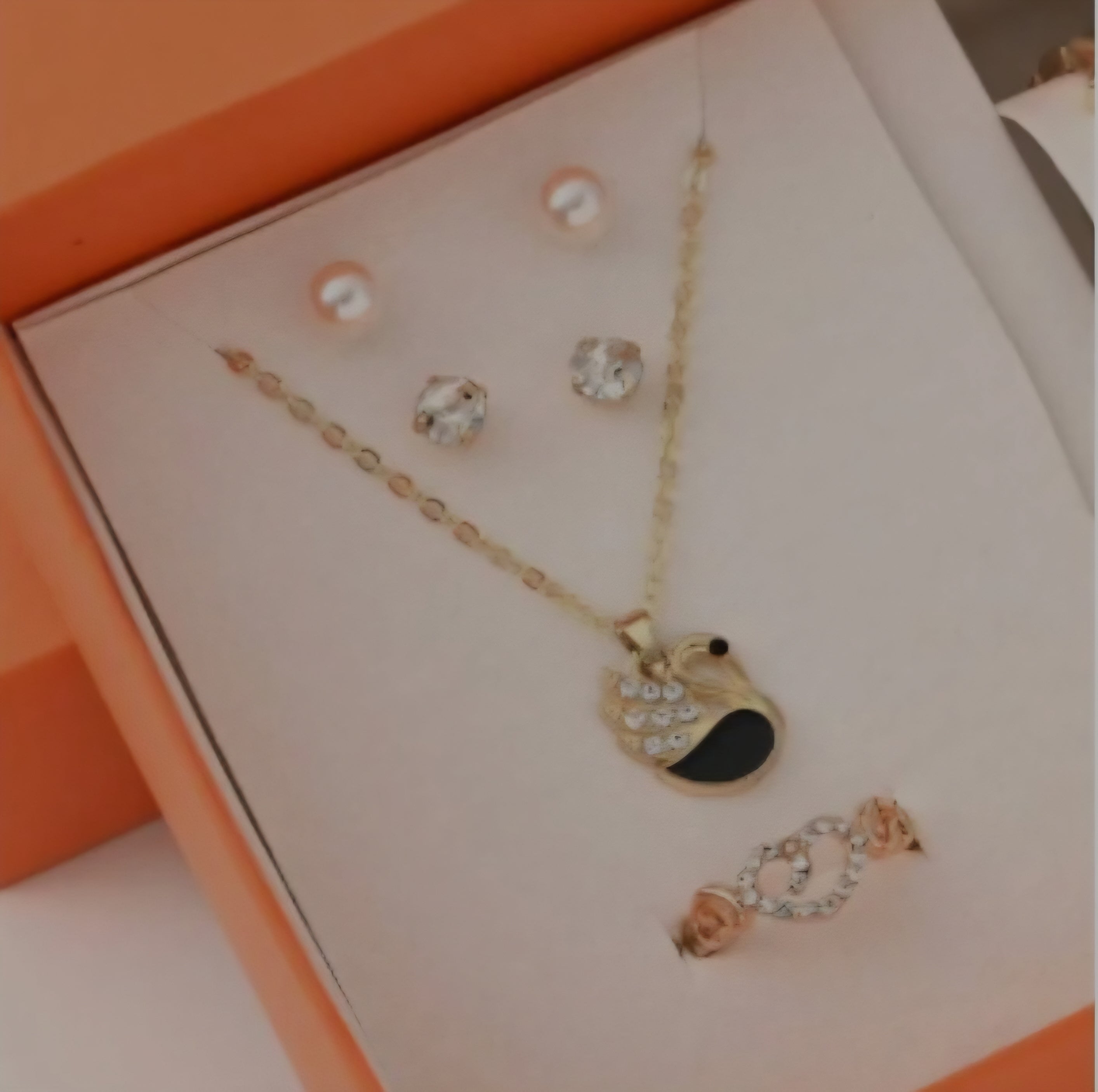 7 Piece Jewellery Box with Roses